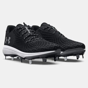 Under Armour Glyde 2.0 MT 3026601-001 Womens US 10 Black Softball Cleats RHS6810
